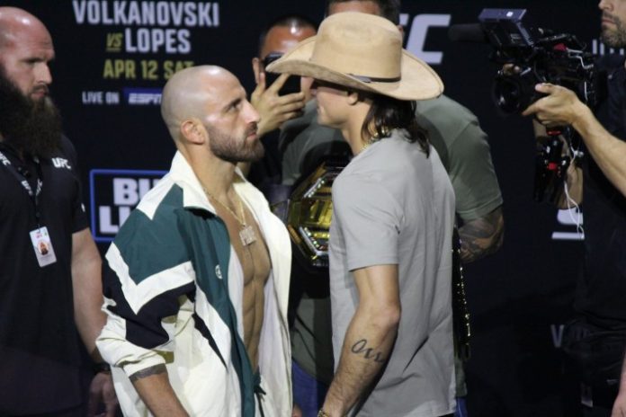 Alexander Volkanovski and Diego Lopes, UFC
