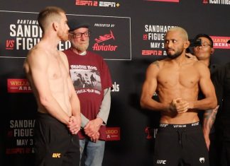 Figueiredo Injures Knee, Cory Sandhagen Scores TKO Victory Deiveson Figueiredo vs. Cory Sandhagen, UFC Des Moines