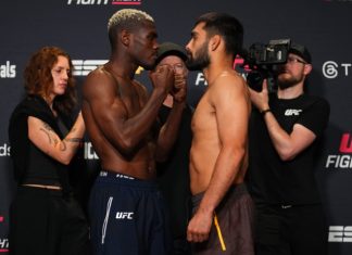 UFC Vegas 107: Bolaji Oki Turns Back Short-Notice Newcomer Michael Aswell Bolaji Oki and Michael Aswell, UFC Vegas 107