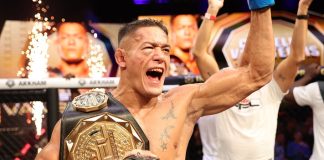 Costello van Steenis after defeating Johnny Eblen at PFL Cape Town