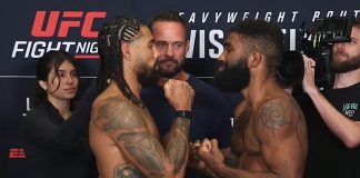 Max Griffin and Chris Curtis. UFC Nashville