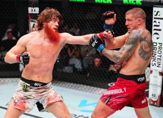 Shara Bullet, “Power Bar” Share Fight of the Night at UFC Abu Dhabi Shara Bullet and Marc-Andre Barriault, UFC Abu Dhabi