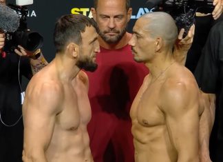 Muslim Salikhov and Carlos Leal, UFC Abu Dhabi