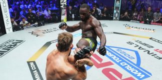 Fabian Edwards kicks Dalton Rosta, PFL Hollywood