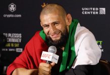 Khamzat Chimaev Scoffs At Strickland’s Claims, “He’s a funny guy” Khamzat Chimaev, UFC 319