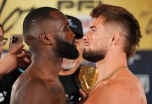 Fabian Edwards and Dalton Rosta, PFL Hollywood weigh-in