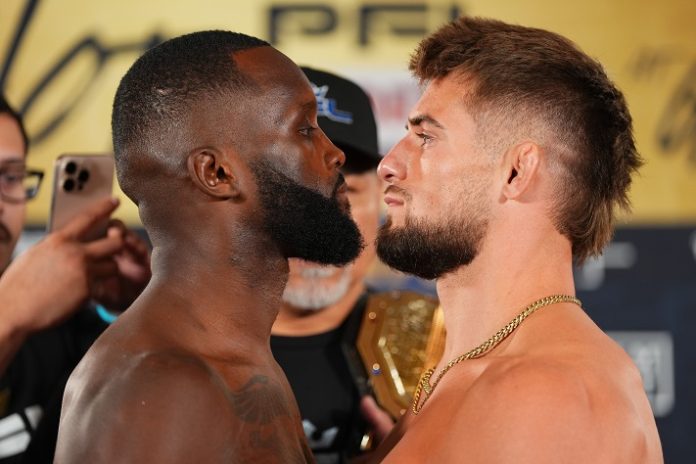 Fabian Edwards and Dalton Rosta, PFL Hollywood weigh-in
