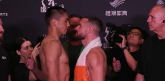 Taiyilake Nueraji and Kiefer Crosbie, UFC Shanghai