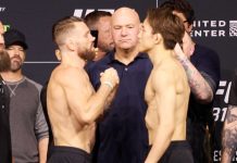 UFC 319: Tim Elliott Hits Guillotine on Kai Asakura, Forces Tap Tim Elliott and Kai Asakura, UFC 319