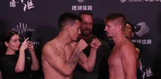 Rong Zhu and Austin Hubbard, UFC Shanghai