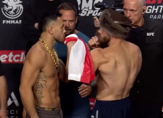 Robert Bryczek Hurt Tavares Twice, Swarms To Finish Fight In Third Brad Tavares and Robert Bryczek, UFC Paris