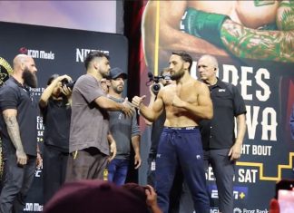 Noche UFC: Kelvin Gastelum Gets Nod in Fun Back-And-Forth with Dustin Stoltzfus Kelvin Gastelum and Dustin Stoltzfus, Noche UFC