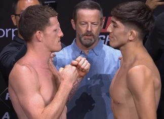 Jamie Mullarkey and Rolando Bedoya, UFC Perth