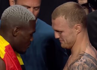 Mason Jones Survives First Round Scare, Scores R2 TKO Bolaji Oki and Mason Jones, UFC Paris