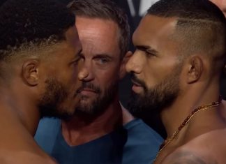 Oumar Sy Serenaded By Crowd, Dominates Ribeiro To R1 TKO Oumar Sy and Brendson Ribeiro, UFC Paris