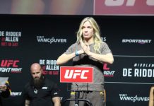 Melissa Croden, UFC Vancouver ceremonial weigh-in Credit: Jay Anderson/Cageside Press