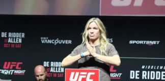 Melissa Croden, UFC Vancouver ceremonial weigh-in Credit: Jay Anderson/Cageside Press