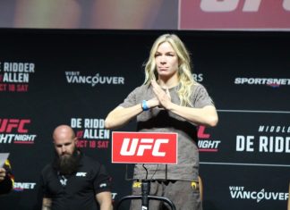 Melissa Croden, UFC Vancouver ceremonial weigh-in Credit: Jay Anderson/Cageside Press