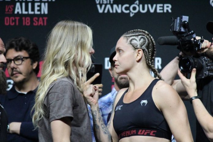 07 Lisboa Croden Melissa Croden and Tainara Lisboa, UFC Vancouver