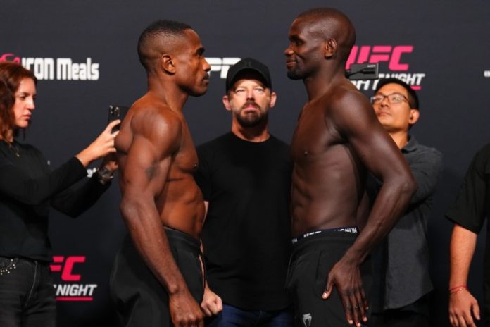 UFC Vegas 110 weigh-in 23 Jeremiah Wells and Themba Gorimbo, UFC Vegas 110