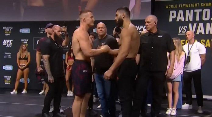 UFC 323: Iwo Baraniewski Ends Ibo Aslan In Insane, Chaotic Brawl Iwo Baraniewski and İbo Aslan, UFC 323 weigh-in Credit: Youtube/UFC