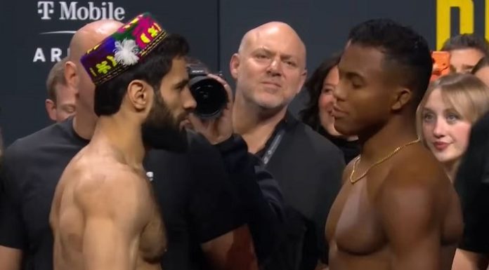 UFC 323: Mairon Santos Explodes in Third, Stops Muhammad Naimov Muhammad Naimov and Mairon Santos, UFC 323