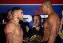 Vadim Nemkov and Renan Ferreira, PFL Lyon weigh-in