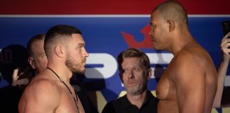 Vadim Nemkov and Renan Ferreira, PFL Lyon weigh-in