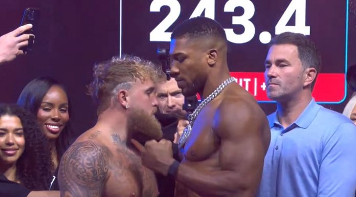 Jake Paul and Anthony Joshua