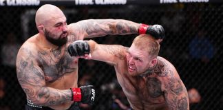 Heavyweight Slobberknocker Earns Fight of the Night at UFC Vegas 112 Steven Asplund and Sean Sharaf, UFC Vegas 112