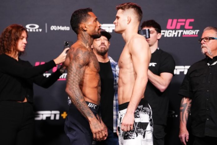 UFC Vegas 112 weigh-in 18 Joanderson Brito and Isaac Thomson, UFC Vegas 112