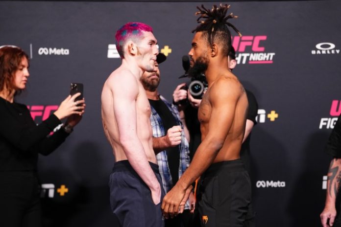 UFC Vegas 112 weigh-in 22 Melquizael Costa and Morgan Charriere, UFC Vegas 112