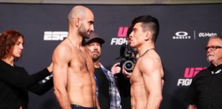 Kevin Vallejos Stuns Giga Chikadze with Spinning Backfist KO Giga Chikadze and Kevin Vallejos, UFC Vegas 112