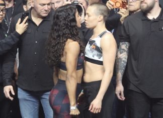 Natalia Silva and Rose Namajunas, UFC 324