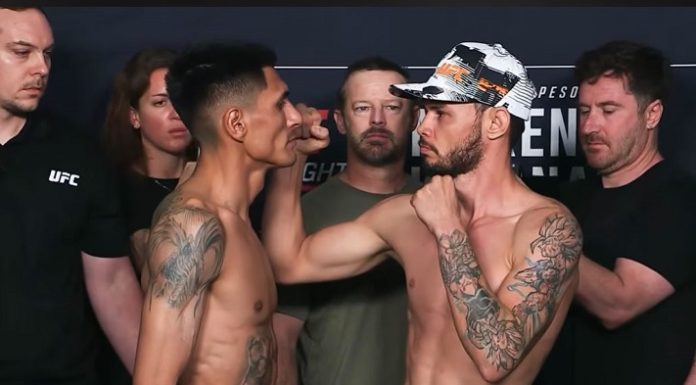 UFC Mexico City: Edgar Chairez Wins Close Decision Over Felipe Bunes Edgar Chairez and Felipe Bunes, UFC Mexico City