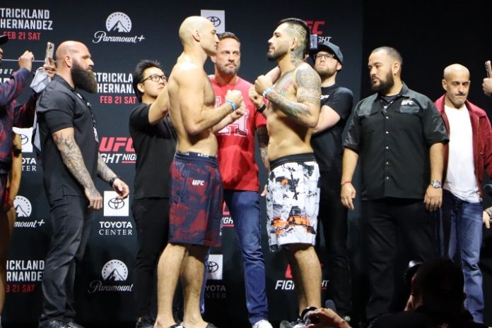 Sean Strickland vs. Anthony Hernandez Sean Strickland and Anthony Hernandez, UFC Houston