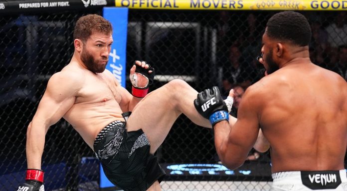 UFC Vegas 114: Ion Cutelaba Catches Oumar Sy in Slick Mounted Guillotine Ion Cutelaba and Oumar Sy, UFC Vegas 114