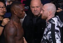 Israel Adesanya and Joe Pyfer, UFC Seattle