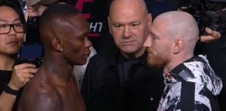 Israel Adesanya and Joe Pyfer, UFC Seattle