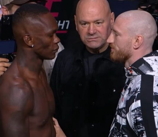 Israel Adesanya and Joe Pyfer, UFC Seattle