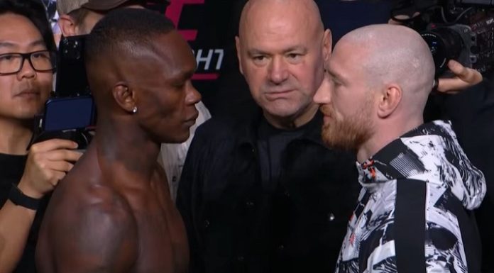 Israel Adesanya and Joe Pyfer, UFC Seattle