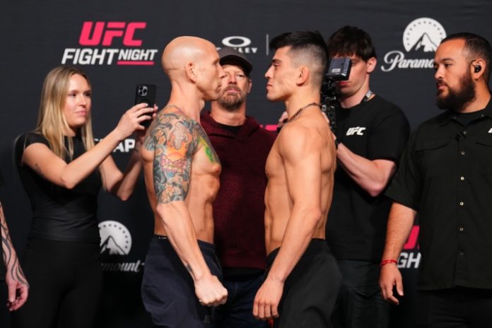 UFC Fight Night: Emmett v Vallejos Weigh-in Josh Emmett and Kevin Vallejos, UFC Vegas 114