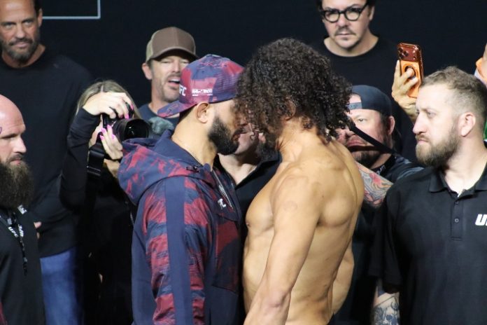 Dominick Reyes vs. Johnny Walker, UFC 327 Ceremonial Weigh-Ins