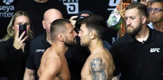 Mateusz Gamrot vs. Esteban Ribovics, UFC 327 Ceremonial Weigh-Ins
