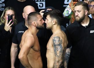 Mateusz Gamrot vs. Esteban Ribovics, UFC 327 Ceremonial Weigh-Ins