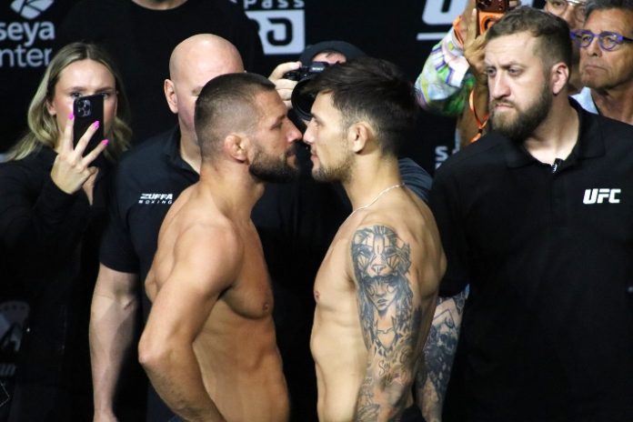 Mateusz Gamrot vs. Esteban Ribovics, UFC 327 Ceremonial Weigh-Ins
