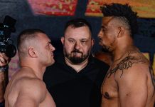 Greg Hardy Blows Heavyweight Limit by Whopping 25lbs for FNC 31 Darko Stosic and Greg Hardy, FNC 31