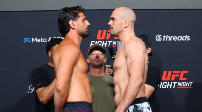 Ivan Erslan And Tokkos Go To War Early, Erslan Takes Decision Tuco Tokkos and Ivan Erslan, UFC Vegas 117