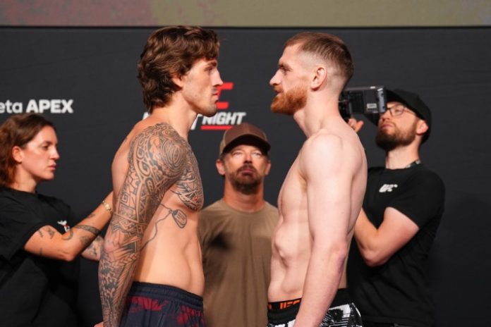 UFC Fight Night: Muhammad v Bonfim Weigh-in Brendan Allen and Edmen Shahbazyan, UFC Vegas 118
