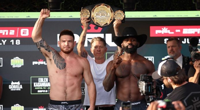 PFL Austin: Eblen vs. Kasanganay 2 Full Results Johnny Eblen and Impa Kasanganay, PFL Austin